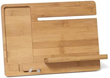 Lipper International Smart Phone/Watch Stand, Bamboo – Enhanced Compatibility and Speed