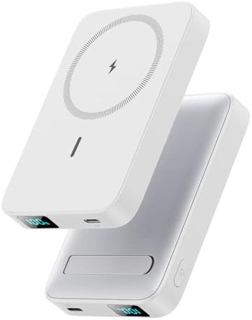 Advanced Magnetic Wireless Power Bank – 10800 m Ah Portable Charger with Foldable Stand, LED Battery Indicator, and 25 W Fast Charging for i Phone 16/15/14/13/12 Pro/Pro Max/Plus – Ultimate Compatibility and Convenience