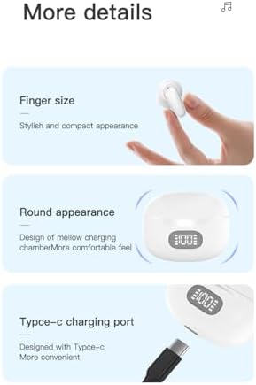 Ultra-Lightweight Bluetooth 5.3 Wireless Earbuds with Advanced Noise Isolation & Real-Time LED Battery Indicator – Perfect for Active Lifestyles, Ergonomic Sports Earphones Compatible with i OS/Android, Delivering Immersive Sound Quality for Music Enthusiasts on the Go