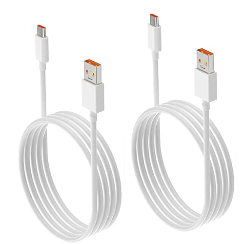 Xiaomi 120 W Turbo Fast Charging Cable – 6 A Type-C to USB-A Charger for Xiaomi 15, 14, 13, 12 Series, Redmi Note & Poco Devices – High-Speed 3 ft/6 ft Cord for Enhanced Performance and Compatibility – Durable, Safe, and Efficient Power Delivery