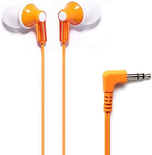 Panasonic Ergo Fit Wired Earbuds with Microphone – Superior Sound Quality with Ergonomic Comfort, Universal 3.5 mm Jack Earphones for Phones and Laptops in Stylish Metallic Purple – Custom-Fit Earpieces (S/M/L) for Optimal Audio Experience and Hands-Free Calls – RP-TCM125-VA