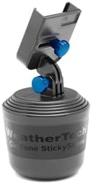 Universal Adjustable Car Cup Holder Phone Mount – Weather Tech Cup Fone for i Phone & Android – Secure Grip with Open Charging Access – Hands-Free Convenience – Durable Black Design for Every Vehicle