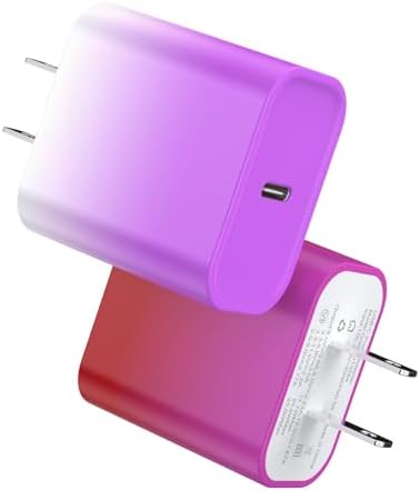 i GENJUN 4 Pack USB C Fast Charger Block – 20 W Power Delivery 3.0 Wall Adapter for i Phone 16/15/14, Galaxy & Pixel – Portable Type C Power Adapter for Air Pods Pro – Compact Travel Essential with Superior Speed and Compatibility