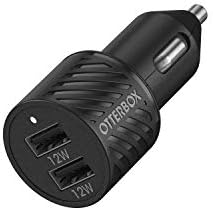 Otter Box Dual USB-A Car Charger – 24 W Power Hub for Fast, Reliable Charging on the Go – Sleek Black Finish, Durable Design for Smartphones & Tablets – Essential Auto Accessory for Road Trips & Daily Commutes