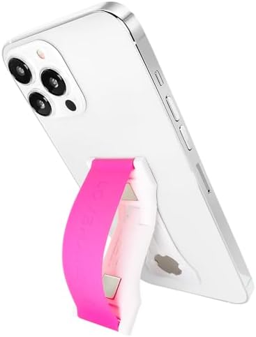 Premium LOVEHANDLE PRO Silicone Phone Grip – Versatile Magnetic Mount & Kickstand for Smartphones/Tablets – Bubblegum Pink Glow – Effortless One-Handed Control & Enhanced Device Compatibility – Waterproof & Easy-to-Clean Design for Stylish Protection and Functionality – Ideal for Selfies, Texting, and Streaming – Innovative 360° Kickstand for Vertical/Horizontal Use – Durable Silicone Strap with Strong Internal Magnets – Perfect for Everyday Use – Family-Owned Quality from Texas
