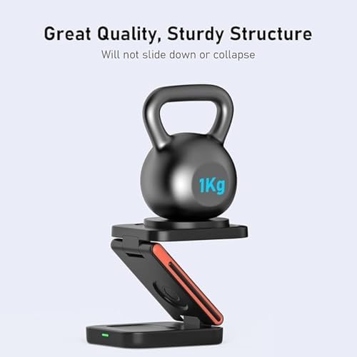 Revolutionary 3-in-1 Foldable Wireless Charging Station for i Phone 16/15/14/13/12 Pro/Max, Air Pods, and Apple Watch – Magnetic Mag Safe Charger with Fast Charging, Ideal for Travel and Minimalist Desks, Streamline Your Charging Experience Today