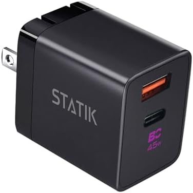 STATIK 100 W Ga N Fast Charger Block – Triple USB-C Ports for High-Speed Charging | Universal Compatibility with Mac Book, i Phone, Samsung, and Laptops | Compact Design for Efficient Power Delivery and Safety Features