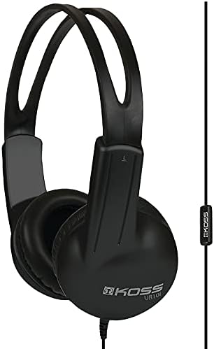Koss UR10 i Premium Lightweight Wired Headphones – Experience Unmatched Audio Clarity and Comfort with Adjustable Headband and In-Line Microphone, Ideal for Home, Travel, and Fitness Enthusiasts Seeking Versatile Device Compatibility and Extended Listening Sessions