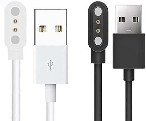 Effortless Power: Dual-Pack Basznrty S52 Smart Watch Magnetic USB Charging Cables – Fast Charging Solution in Black & White for Ultimate Versatility and Style – Essential Smartwatch Accessory for Seamless Connectivity and Fitness Tracking