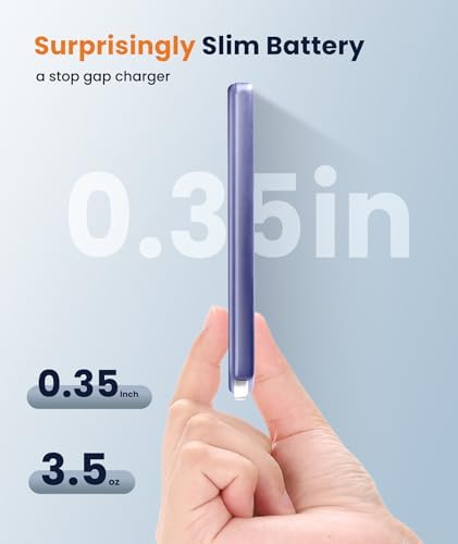 Ultra-Compact Blue Magnetic Wireless Power Bank for i Phone 12-16 Pro Max – 5000 m Ah Fast-Charging Battery Pack with Seamless Attachment for On-the-Go Convenience and Enhanced Compatibility – Essential Travel Accessory for Effortless Energy Backup