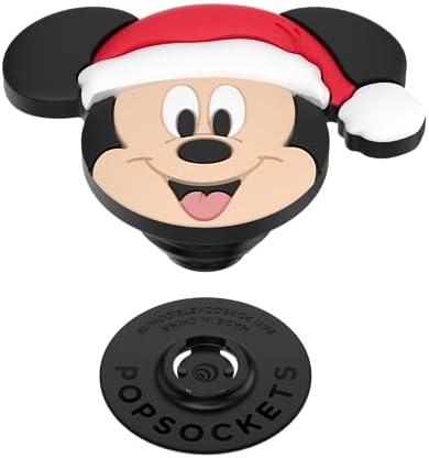 Disney Classic Mouse Pop Sockets Phone Grip with Versatile Kickstand – Ultimate Anti-Drop Phone Holder for One-Handed Use and Easy Style Switchability – Compatible with i Phone, Samsung, and Most Cases – Ideal for Wireless Charging and Everyday Convenience