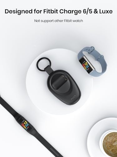 Maximize Your Fitness Journey with the LVFAN Fast Charge Dock for Fitbit Charge 6, 5 & Luxe – 1400 m Ah Portable Power Bank with Reset Function for Ultimate On-the-Go Charging, Perfect for Active Travelers Seeking Reliable Compatibility and Performance Boost