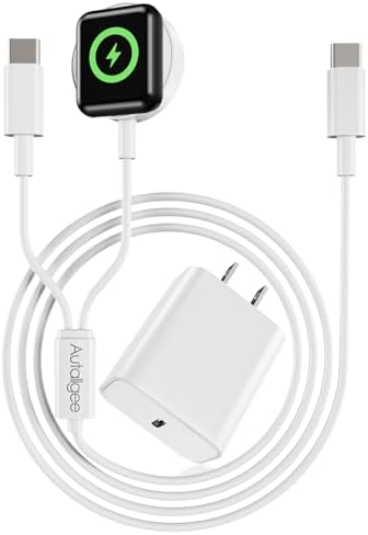 Revolutionize Your Charging Game with the MFi Certified 2-in-1 USB C Cable & 20 W Wall Adapter – Effortlessly Power Your i Phone 16/15 and Apple Watch Ultra/SE/2-9 Simultaneously with a Durable 4 FT Charging Solution for Enhanced Convenience and Speed