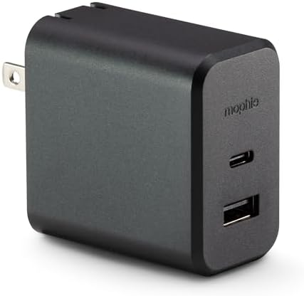 Mophie 100 W Ga N USB-C Power Adapter – Triple-Device Fast Charger for Mac Book, i Pad, i Phone, Samsung Galaxy, Google Pixel & More – Includes 1.5 m USB-C Cable – Eco-Friendly Design for Sustainable Charging on the Go