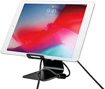 CTA Digital Security Desktop Tablet and Phone Stand – Premium Theft-Deterrent Solution with Scratch-Resistant Base and Compact Metal Plate for Retail and Educational Use – Sleek, User-Friendly Design for Enhanced Interaction and Device Protection