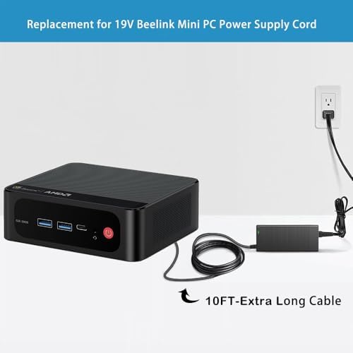 High-Efficiency 19 V 3.42 A UL Listed Mini PC Power Adapter for Beelink SER SEi GTR Series – Ultimate Desktop Charger for Seamless Performance and Enhanced Compatibility, Reliable Power Supply for Gaming, Streaming, and Productivity