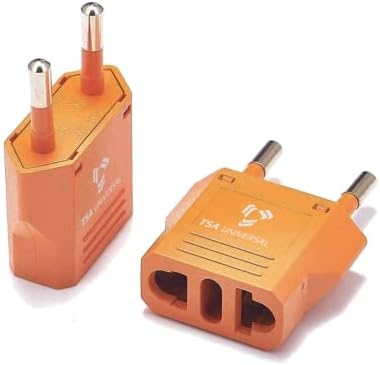 Universal Travel Power Adapter Set for North American Devices in Greece – Dual Pack with High-Speed Charging for Phones, Tablets, Laptops – Compact and Durable Solution for Effortless Connectivity Abroad
