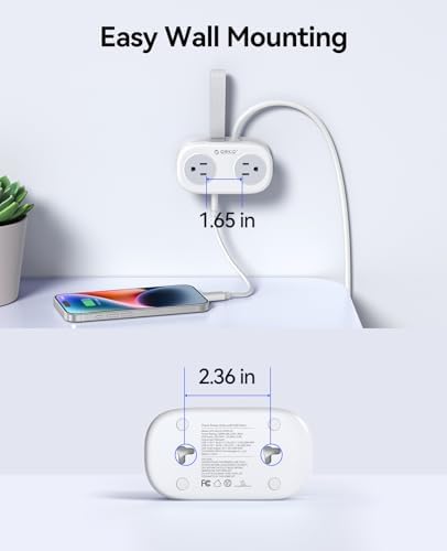 ORICO PD20 W Travel Power Strip – Ultra-Compact Power Hub with 4 AC Outlets & 3 Fast-Charging USB Ports (1 USB-C) – 4 FT Flat Plug for Seamless Business Travel & Cruise Essentials – Ultimate Device Compatibility & Portability in Sleek Black Design