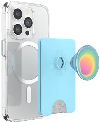 Transform Your Mobile Experience with the Butterfly Pea Blue Pop Sockets Phone Wallet – Stylish Grip, Mag Safe Integration, and Wireless Charging Ready Card Holder for Ultimate Convenience on the Go