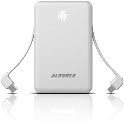 Compact 6000 m Ah Portable Power Bank with Built-in Cable – Lightweight Fast Charging External Battery for i Phone and Android – Ultimate Travel Companion for On-the-Go Charging Efficiency