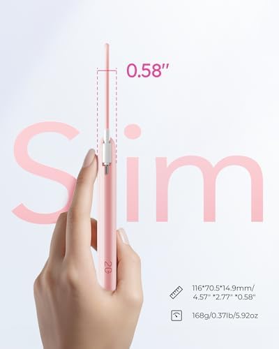 Slim Pink Portable Charger 10000 m Ah – USB-C Power Bank with Built-in Cable & LED Display for Fast Charging – Travel-Friendly Battery Pack Compatible with i Phone 16, 15, Samsung S24, S23 – Ultimate Convenience & Style