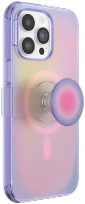 Pop Sockets i Phone 14 Pro Case with Integrated Slidable Grip & Kickstand – Pink Opalescent – Ultimate Wireless Charging Compatibility, 10 ft Drop Protection, and Easy Mag Safe Integration for Enhanced Mobile Experience