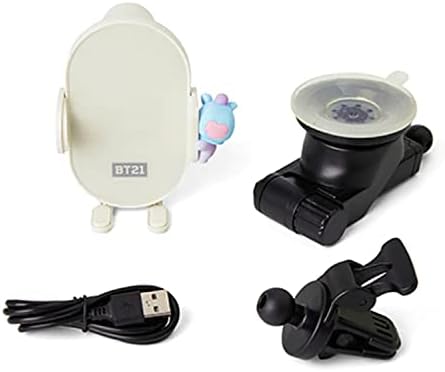 Fast Wireless Car Charger with Adjustable QI Mobile Cellphone Cradle Mount (Minini SHOOKY) – 15 W Rapid Charging, 360° Rotation, and Enhanced Compatibility for Ultimate Convenience