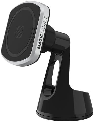 Transform Your Driving Experience with the Scosche MP2 FM-XCES0 Magic Mount Pro2 – Universal Flush Magnetic Car Mount Compatible with Mag Safe, i Phones, Galaxy, Pixel & All Smartphones – Effortless Hands-Free Access and Enhanced Stability for Safe Navigation