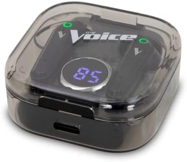 Experience the Future of Sound with Voice Duo Wireless Stereo Earbuds – Premium True Wireless Design, Integrated Mic for Seamless Calls, LCD Charging Case for Effortless Battery Monitoring, Instant Bluetooth Connectivity, Auto-Pairing for Quick Setup, Compatible with Siri & Google Assistant, i OS & Android Ready (Elegant Black) – Unmatched Audio Quality and Convenience for Every Lifestyle