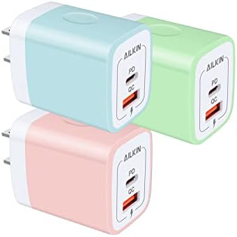 20 W Dual-Port USB-C Wall Charger – Fast Charging Power Adapter for i Phone, Samsung Galaxy, Google Pixel, and More – Compact & Reliable Power Delivery for Simultaneous Device Charging – Essential Tech Accessory for Home & Travel