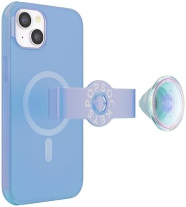 Pop Sockets i Phone 14 Pro Case with Integrated Slidable Grip & Kickstand – Pink Opalescent – Ultimate Wireless Charging Compatibility, 10 ft Drop Protection, and Easy Mag Safe Integration for Enhanced Mobile Experience