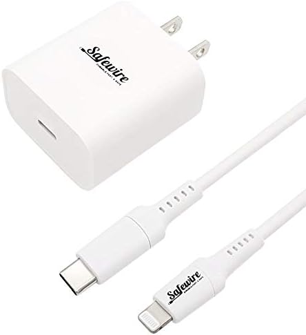 Apple Certified 20 W Fast Charger Bundle – Robust 6 ft USB-C to Lightning Cable & Power Adapter for i Phone 13, 12, 11 Pro Max, XS, XR, X, 8 Plus, 7, 6 S, 6, SE, 5 S, 5 C, 5, i Pad, i Pod (White) – Ultimate Charging Speed & Reliability for All Apple Devices