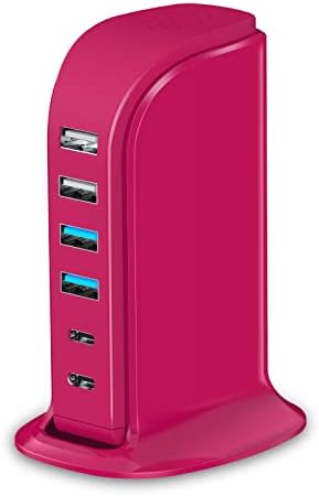 Elevate Your Charging Game with Upoy’s Ultimate USB Power Hub: Multi-Device Charging Station with 5 ft Extension Cord for i Phones, Tablets, and Earbuds – Fast, Efficient Power Adapter for Home and Office Use with Advanced Safety Features