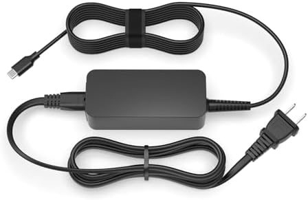 Lenovo Chromebook Laptop Charger – UL Certified 45 W Fast Charging Adapter with USB Type-C Connection, Premium Safety Standards, 24/7 Support, 30-Day Guarantee & 12-Month Replacement Warranty