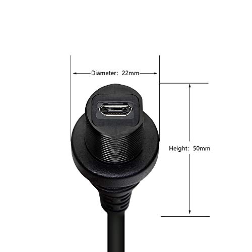 30 cm Right Angle Micro USB Dashboard Extension Cable – High-Speed Data Transfer & Waterproof for Cars, Boats, Motorcycles, and Trucks – Seamless Connectivity with Space-Saving Design & Durable Construction