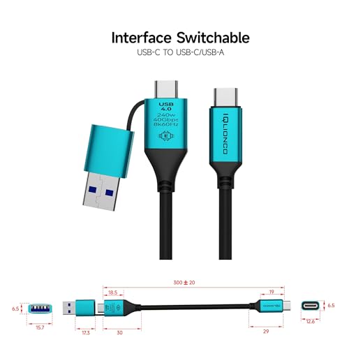 Elevate Your Charging Experience with the 240 W USB C Multi Charging Cable – 2-in-1 Fast Charging & 40 Gbps Data Transfer for i Phone 16 Pro Max, i Pad Pro/AIR/Mini 6, Mac Book & Samsung Galaxy S24 Ultra (11.8 inches) – Unmatched Compatibility & Portability for Professionals on the Go!