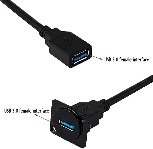 PENGLIN USB 3.0 Waterproof Socket Coupler – 2 PCS D-Type Panel Mount Female-to-Female Connector for High-Speed Data Extension, Solderless Installation, Ideal for Outdoor Use and Industrial Applications, Durable and Reliable Signal Adapter
