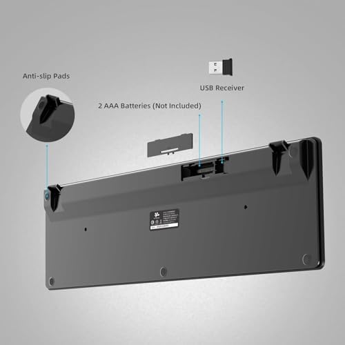 Experience Ultimate Comfort with the BFRIENDit Ultra-Quiet Wireless Keyboard – Sleek 2.4 GHz Connection for Mac & Windows, Slim Chocolate Key Design for Effortless Typing and Enhanced Productivity, Perfect for Home, Office, and Smart TV Use – Effortless Connectivity Meets Stylish Functionality