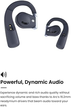 Cleer Audio ARC Open-Ear True Wireless Headphones – Cutting-Edge Touch Control, Extended Battery Life & Crystal Clear Sound for Music Lovers & Podcasters (Light Grey) – Perfect for Active Lifestyles & Effortless Device Integration