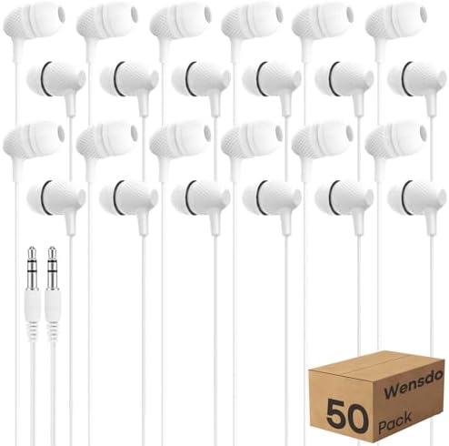 Bulk School Earbuds Headphones – 100 Pack HY400 Black – Premium Quality Audio for Classroom Learning – Comfortable & Durable Earphones for Kids, Teens, and Adults – Versatile Compatibility for Enhanced Educational Engagement