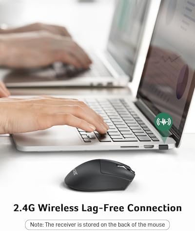 Acer Wireless Mouse – 1200 DPI Ergonomic Computer Mouse with 2.4 GHz USB A Receiver for Seamless Compatibility Across Windows, mac OS, and Android – Lightweight Design & 5 Customizable Buttons for Enhanced Productivity