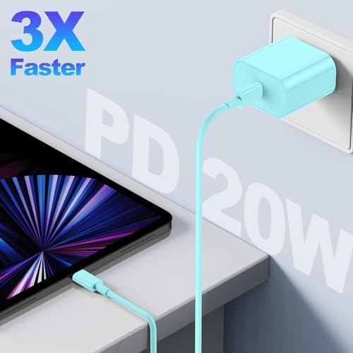 20 W USB-C Fast Charger for i Phone 16/15 Series & i Pad – 6 ft Type C to C Cable, High-Speed Wall Adapter for Optimal Performance, Compact & Durable Power Solution for Apple Devices – Experience Rapid Charging Anywhere