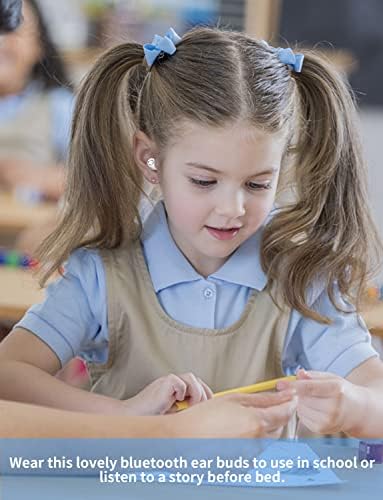 Kids Bluetooth 5.3 Wireless Earbuds with Touch Control – Adorable Pink Kitty Charging Case, IPX5 Waterproof Design, Hi-Fi Stereo Sound, Built-in Microphone for Clear Calls – Perfect for Young Music Lovers and Gamers