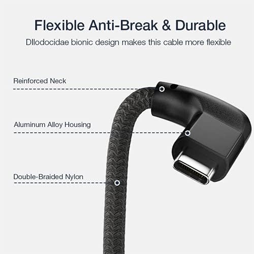 Effortlessly Enhance Your Connectivity with Use Bean 0.6 FT Right Angle USB C Extension Cable 2-Pack – 90-Degree Gen2 20 Gbps Fast Data Transfer for i Phone 16/15, Mac Book, i Pad Pro/Air, Galaxy S25/S24 – Perfect for Tight Spaces and Seamless Charging Solutions