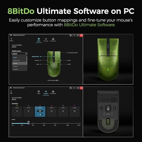 Elevate Your Gaming with the AKNES 8 Bit Do Retro R8 Wireless Mouse – Precision PAW 3395 Sensor, 26,000 DPI, Customizable Buttons, and Ergonomic Design for Unmatched Comfort and Speed – Xbox Compatible with Charging Dock for Ultimate Convenience and Performance