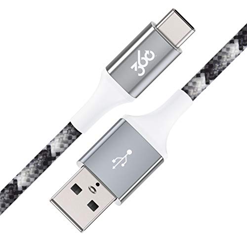 Premium 4 ft Braided USB-C to USB-A Charging Cable by 360 Electrical Habitat | Fast Charging Cord for Phones, Tablets & Laptops | Durable Tangle-Free Design in Navy | Enhanced Compatibility for Seamless Power-Up Experience