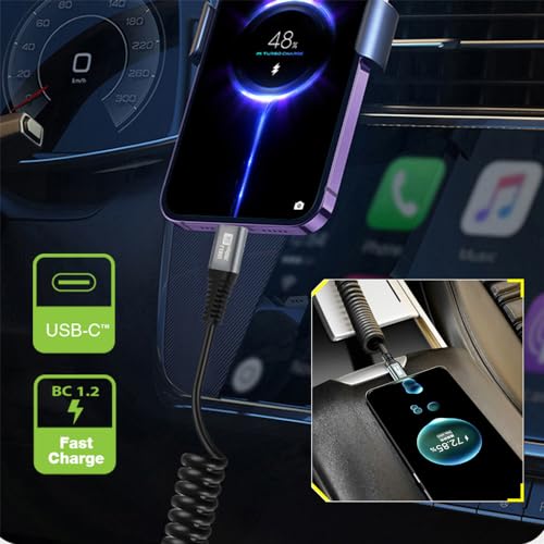 Revolutionary xiwai USB4 Type-C Male to Male Extension Cable – 20 Gbps Data Transfer with 100 W Power Delivery, 8 K Video Output, Coiled Design for Maximum Space Efficiency, and Angled Connector for Seamless Access in Compact Areas – Perfect for Laptops, Tablets, and Modern Tech Environments