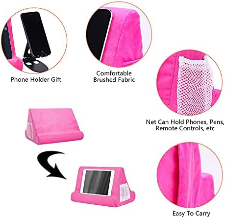 Ultimate Comfort Multi-Angle Tablet Holder and Phone Stand Set – Lightweight and Sturdy Design with Storage Pocket – Ergonomic Cushion for Enhanced Stability and Versatile Use – Modern Black and Light Green Aesthetic for Stylish Workspaces and On-the-Go Convenience