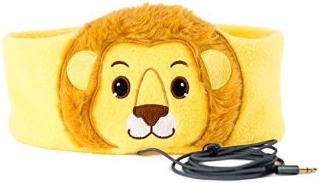 Cozy Lion Design Kids Headphones: Safe Volume-Limited Audio for Happy Little Ears – Soft Fleece Comfort for Travel, School & Home Use – Lightweight, High-Quality Sound for Toddlers and Children