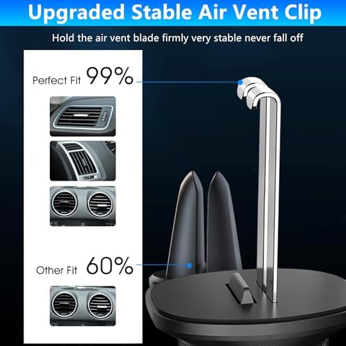 Magnetic Wireless Car Charger Mount for i Phone 16 & 15 – 15 W Fast Charging Air Vent Holder with 60 W Adapter – Secure Mag Safe Compatibility for Effortless Navigation and Hands-Free Driving